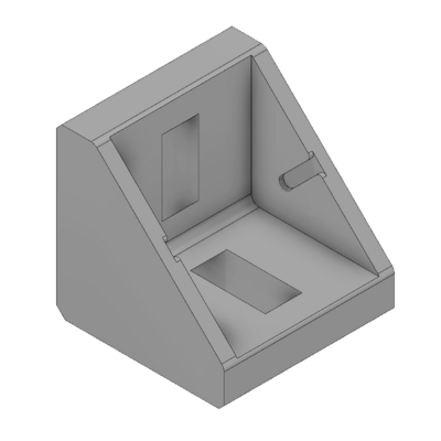 40-110-1ESD MODULAR SOLUTIONS GUSSET BRACKET 45MM X 45MM WITH ESD HARDWARE REINFORCEMENT ANGLE